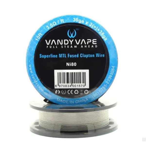 vandyvape superfine mtl fused clapton wire ni80 30ga2+38ga 10